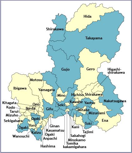 Regions & Cities: Gifu Prefecture