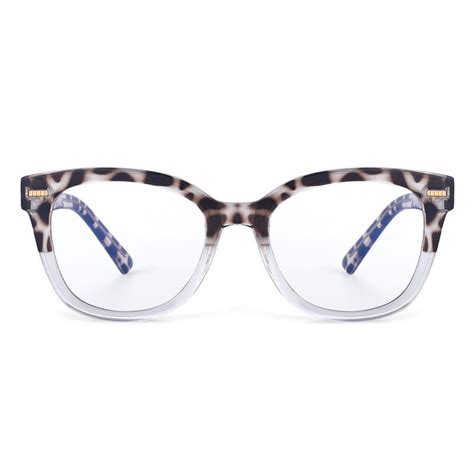 Amaranth Square Leopard Glasses - Aoolia.com