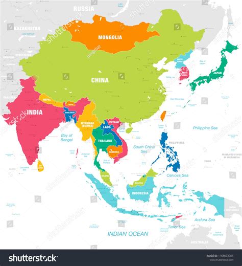 East Asia Map Countries And Capitals | Australia Map