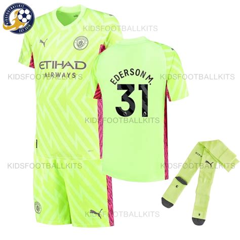 Manchester City Goalkeeper Kids Kit Ederson M 31 23/24 | 2024