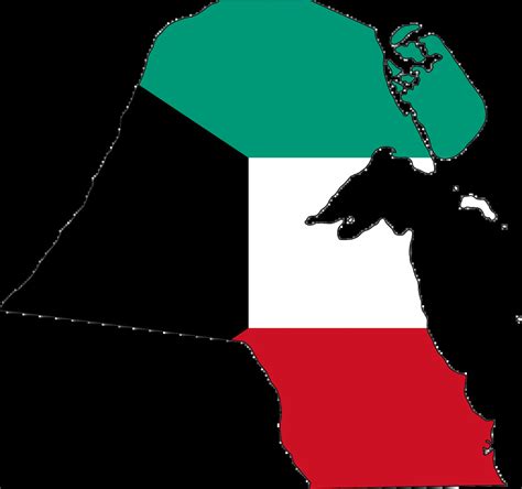 Kuwait Flag Map • Mapsof.net