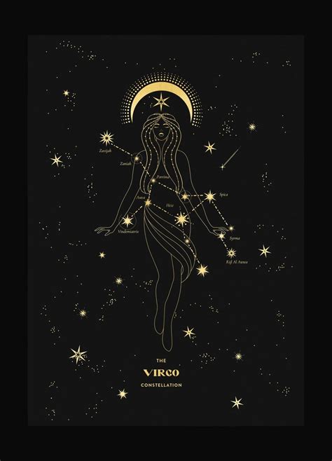 Virgo Figure Constellation – Cocorrina & Co Ltd | Virgo art, Constellations art print ...