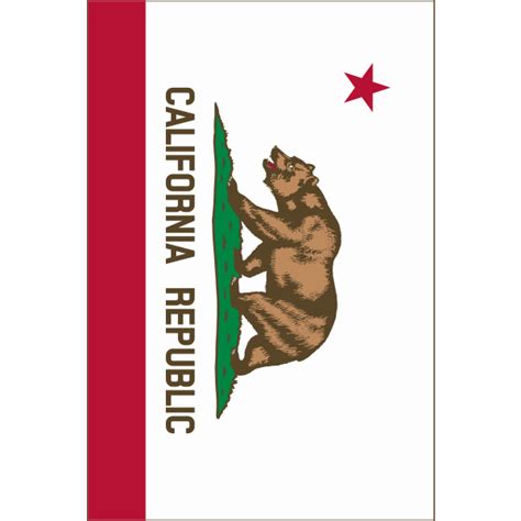 Flag of California Republic vertical vector image | Free SVG