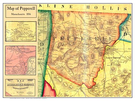 old map of pepperell massachusetts 1856 | Pepperell, Map, Old map