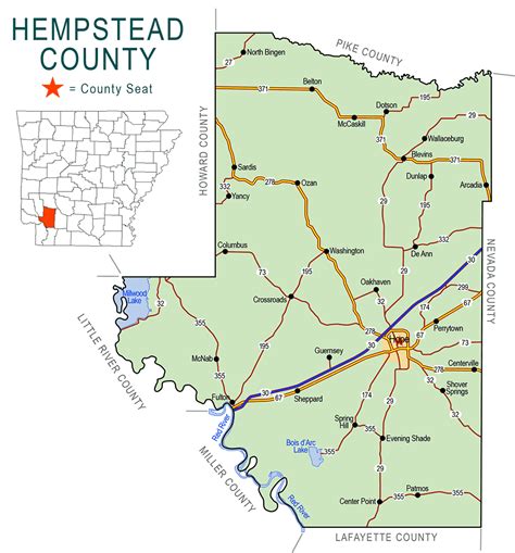 zz Hempstead County Map - Encyclopedia of Arkansas