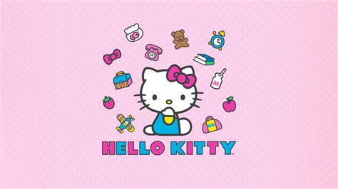 Hello Kitty Wallpaper 4K, Pink background