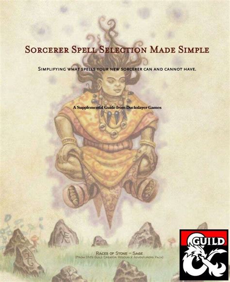 Sorcerer Spell Selection made Simple - Dungeon Masters Guild | Dungeon Masters Guild