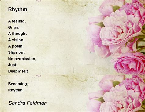 Rhythm - Rhythm Poem by Sandra Feldman