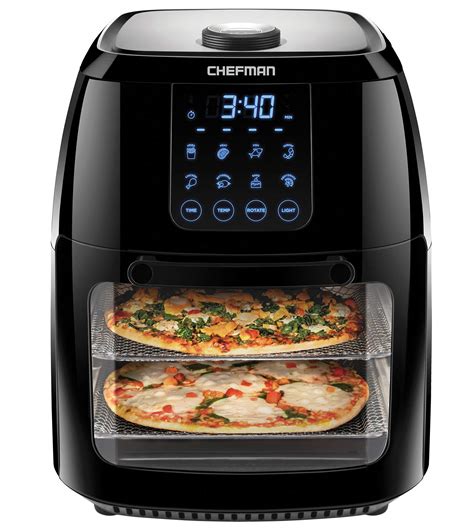 Chefman 6.3-Qt 4-In-1 Digital Air Fryer+, Rotisserie, Dehydrator, Convection Oven, XL Family ...