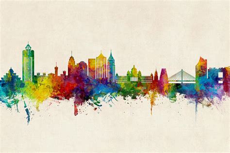 Bengaluru Skyline India Bangalore Digital Art by Michael Tompsett