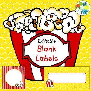 Popcorn Label Template