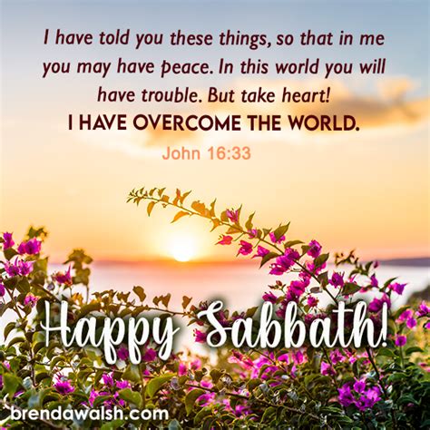 Happy Sabbath - Brenda Walsh Scripture Images