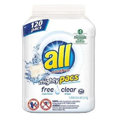 All Free Clear Laundry Detergent - 120 Pacs Total - Dutch Goat