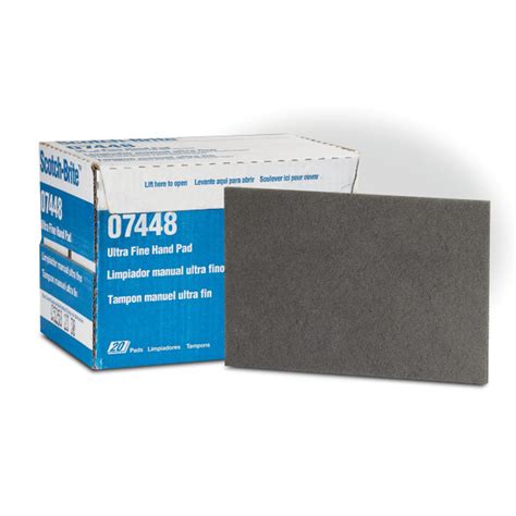 48011-04028 3M Scotch-Brite Abrasive Hand Pad, 7448, Light Gray, 6"x 9"