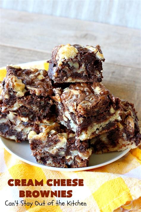 Cream Cheese Brownies - Can't Stay Out of the Kitchen