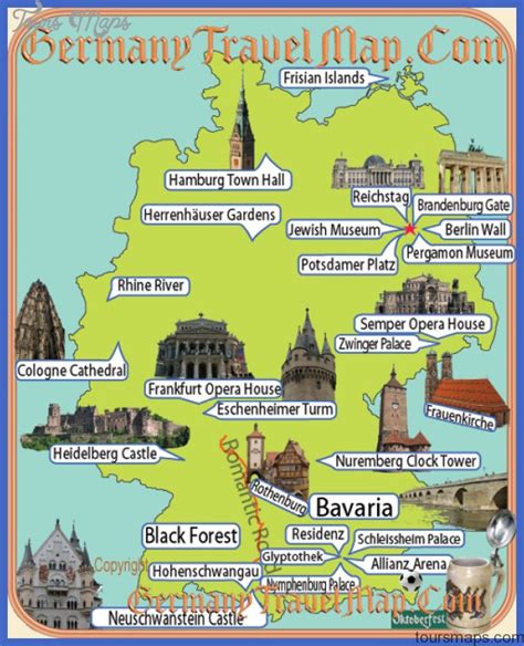 Germany Map Tourist Attractions - ToursMaps.com