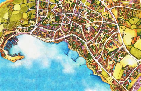 Illustrated Map of Paphos District | Behance