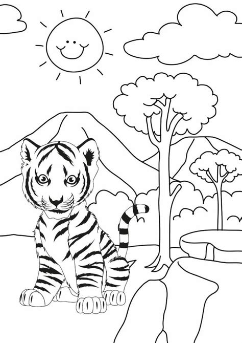 Free Printable Baby Tiger Coloring Pages - Craftbuds