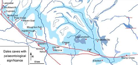 2. Locations of caves within the Yorkshire Dales that have yielded ...