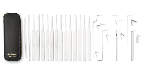 Twenty Piece Lock Pick Set With Metal Handles - MPXS-20