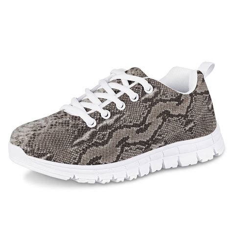 Python Snakeskin Kids White Running Shoes | White running shoes ...