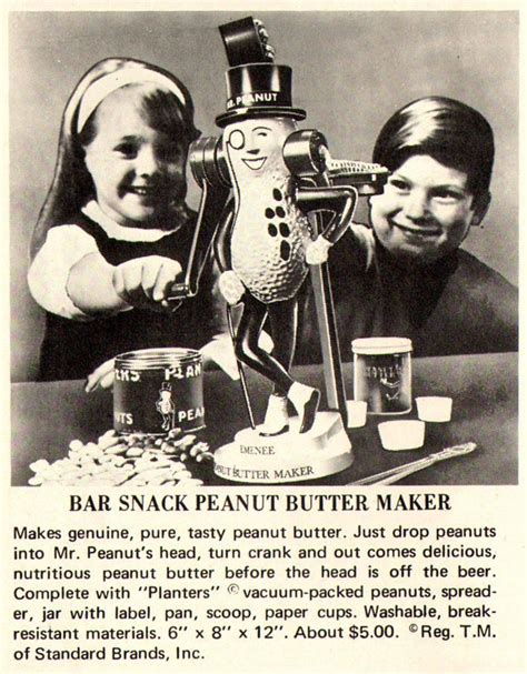 1967 Catalog ad for Planters Mr. Peanut peanut butter maker toy : r ...