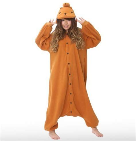 Japan Official Sazac Animals Onesie Kapibara San Kigurumi Pajamas Capybara Costume Cosplay