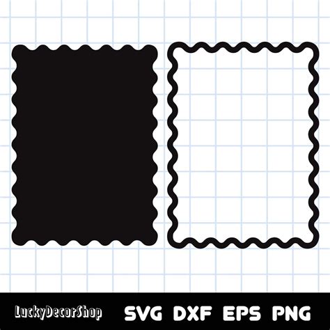 Wave Frame SVG, Wavy Border SVG, Wave Frame Shapes, Cut Files, Silhouette, Cricut, Svg,png,dxf ...