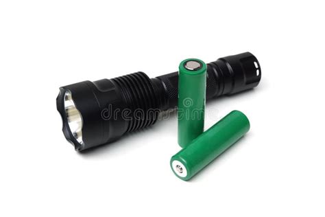 LED Torch with Lithium Battery Stock Image - Image of light, alkaline: 163340441