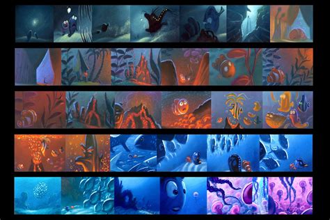 Finding Nemo - storyboard art | Arte conceitual da disney, Disney concept art, Arte conceptual