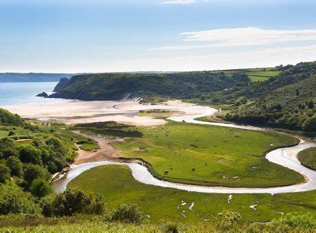 Three Cliffs Bay beach