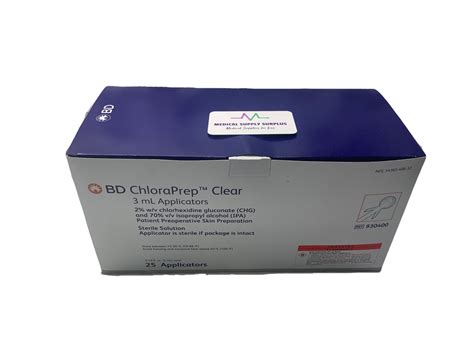 ChloraPrep™ Clear 3 mL Foam Applicator 2% / 70% Strength (930400)- Box ...