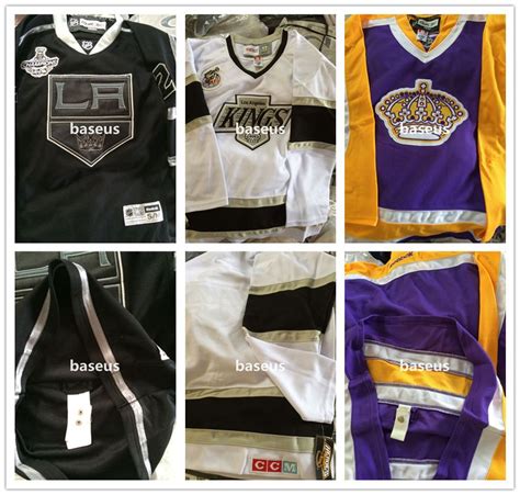 2017 Nhl Wholesale Los Angeles Kings Hockey Jerseys Blank White Black ...