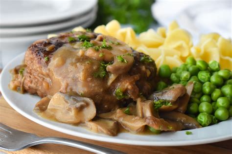 Hamburger Steak with Mushroom Gravy • Dance Around the Kitchen