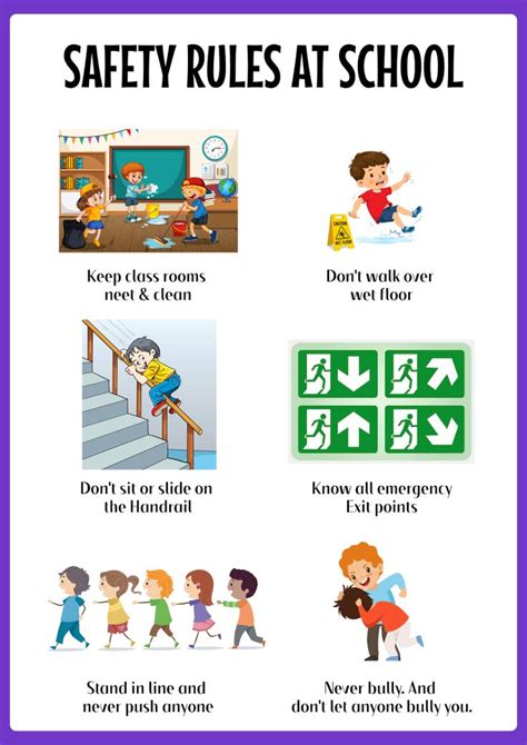 Safety Rules at School for Children