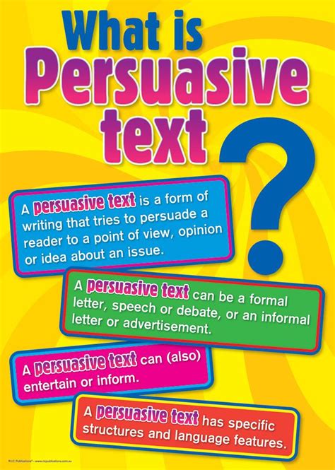 Persuasive Text Examples Year 3