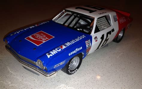 AMT kit of Bobby Allison's 75 AMC Matador NASCAR racecar. | Model cars kits, Plastic model cars ...
