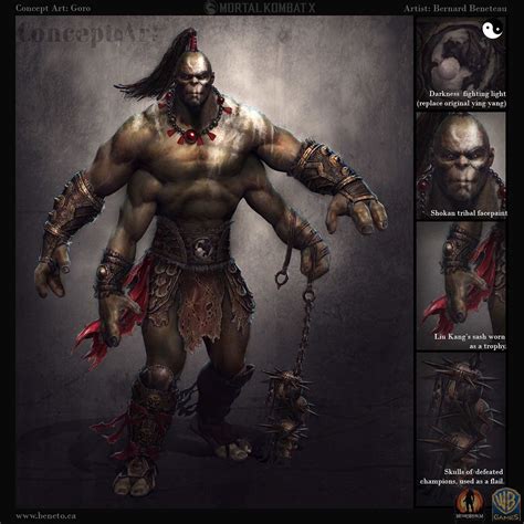 Goro Concept from Mortal Kombat X | Mortal kombat x, Mortal kombat art ...