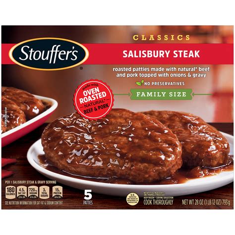 STOUFFER’S CLASSICS Salisbury Steak, Family Size Frozen Meal - Walmart ...