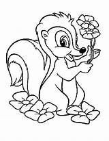 Bambi coloring Pages flower the Skunk Coloring4free  Coloring4Freecom sketch template