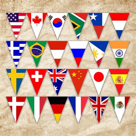 World Flags Printable Banner Includes 132 Flags in 3 Sizes - Etsy | World flags printable, Flag ...