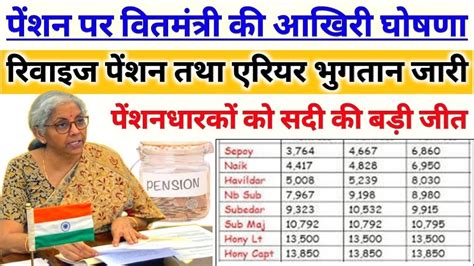 pension revision table is published now for all pensioners and family pensioners hike today ...