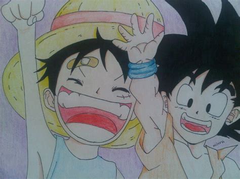 Goku and Luffy - Dragon Ball Z Fan Art (35961809) - Fanpop