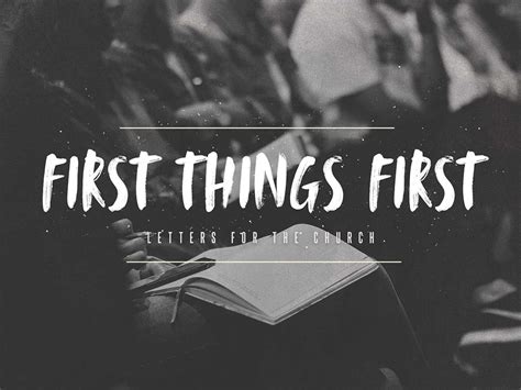 First Thing's First – Telegraph