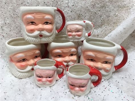 Vintage Christmas Santa Mug Lot of 7 | Etsy | Santa mugs, Vintage christmas, Vintage santas