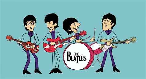 The Beatles Cartoon 1600 x 1200 wallpaper download