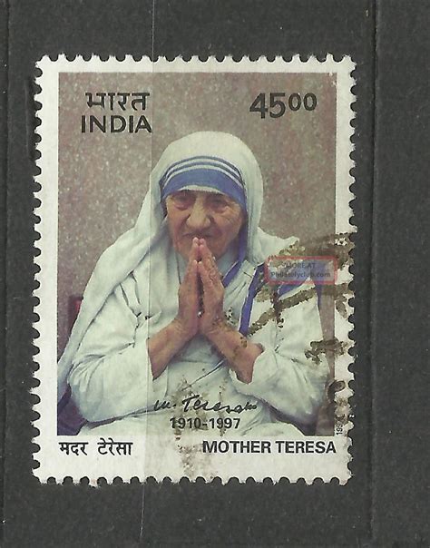 India 1997 Mother Teresa Nobel Peace Prize Winner