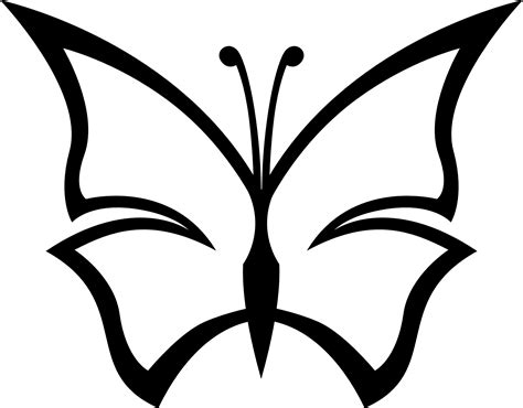 Free Simple Butterfly Black And White, Download Free Simple Butterfly ...