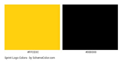 Sprint Logo Color Scheme » Black » SchemeColor.com