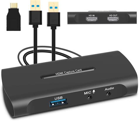 Amazon.com: Capture Card,Audio Video Capture Card 4K 1080P 60fps HDMI to USB3.0 Game Capture ...